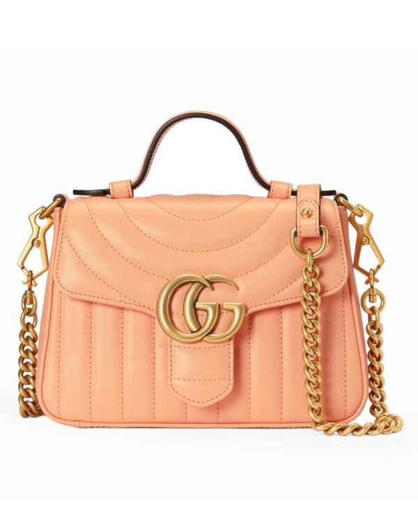 Gucci GG Marmont Mini Top Handle Bag 547260 Pink