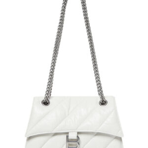 Balenciaga Crush Small Chain Bag Quilted Cream