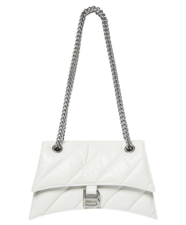 Balenciaga Crush Small Chain Bag Quilted Cream