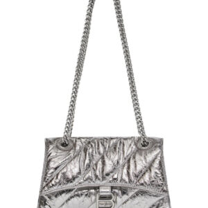 Balenciaga Crush Small Chain Bag Quilted Silver Gray