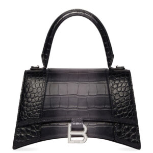 Balenciaga Hourglass Small Embossed Bag Black