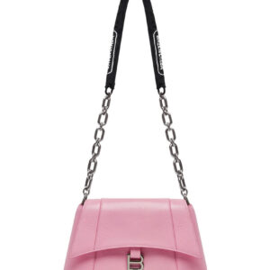 Balenciaga Downtown Small Shoulder Bag With Chain Pink