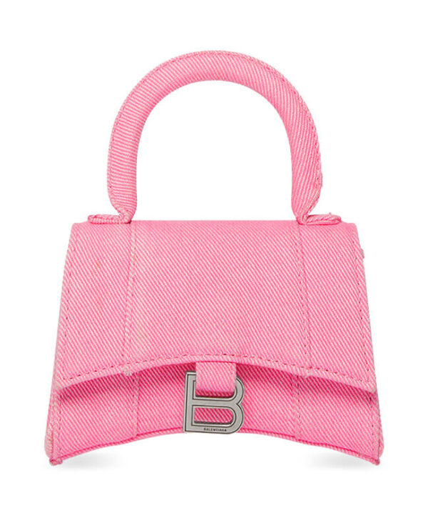 Balenciaga Hourglass Mini Tote Bag Pink