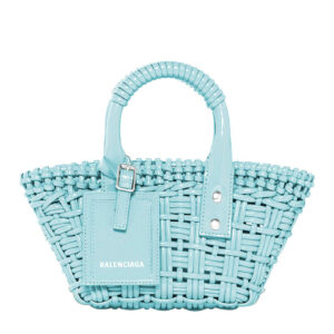 Balenciaga Bistro XXS Basket With Strap Light Blue