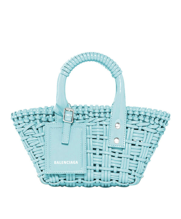 Balenciaga Bistro XXS Basket With Strap Light Blue