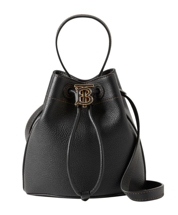 Burberry Mini TB Bucket Bag Black