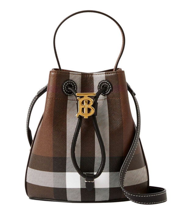 Burberry Mini TB Bucket Bag Coffee