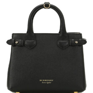 Burberry The Banner Small Leather Bag Black