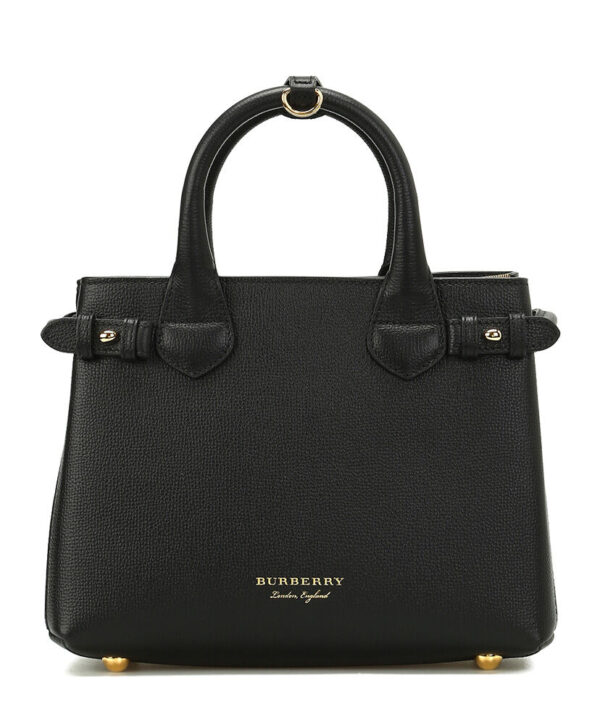 Burberry The Banner Small Leather Bag Black