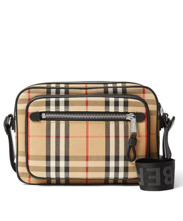 Burberry Vintage Check and Leather Crossbody Bag Apricot