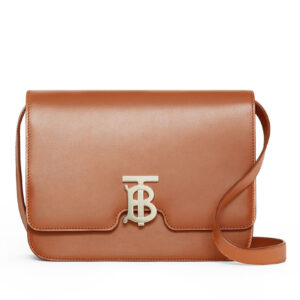 Burberry Medium Leather TB Bag Coffee