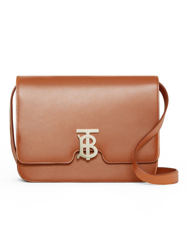 Burberry Medium Leather TB Bag Coffee