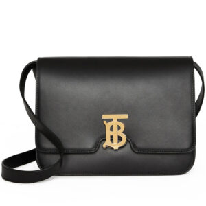 Burberry Medium Leather TB Bag Black