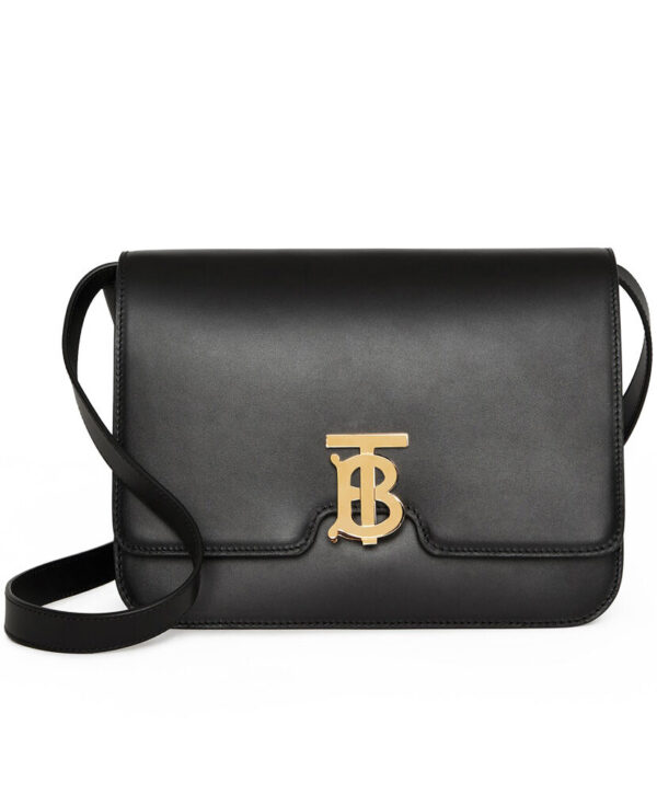 Burberry Medium Leather TB Bag Black