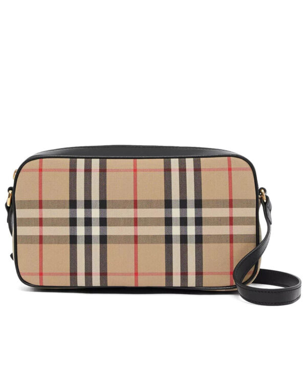 Burberry Small Vintage Check and Leather Camera Bag Apricot