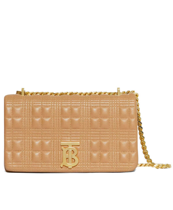 Burberry Small Quilted Lambskin Lola Bag Apricot