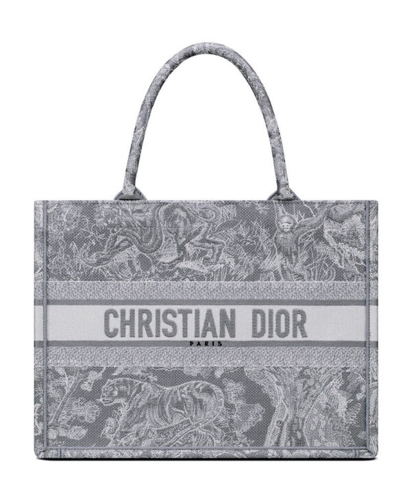 Christian Dior Small Dior Book Tote Gray