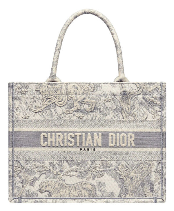 Christian Dior Small Jui Print Book Tote Bag Gray