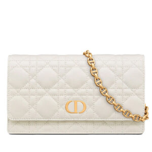 Christian Dior Caro Belt Pouch With Chain Cream