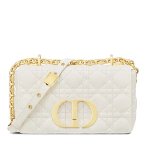 Christian Dior Small Dior Caro Bag White