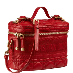 Christian Dior The Leather Vanity Bag Red