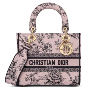 Christian Dior Medium Lady D-Lite Bag Cream