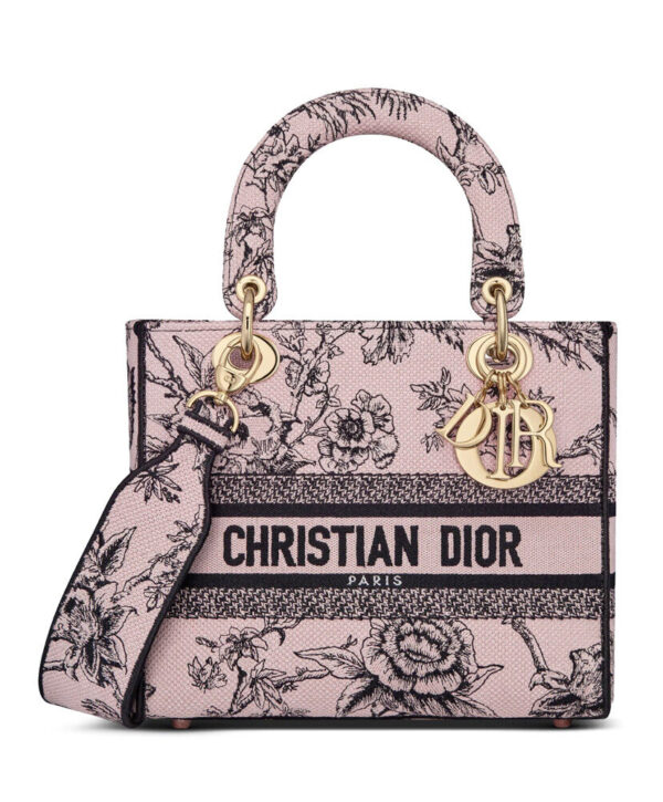 Christian Dior Medium Lady D-Lite Bag Cream