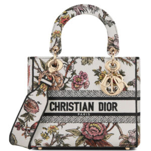 Christian Dior Medium Lady D-Lite Bag Cream