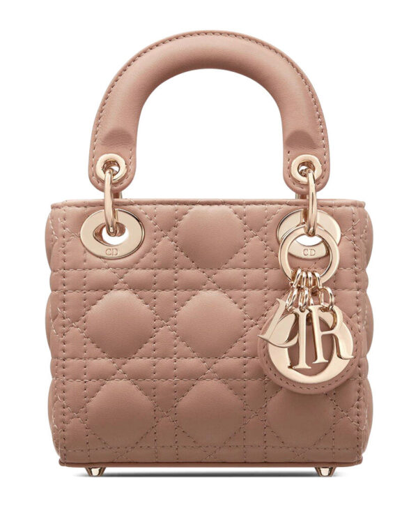 Christian Dior Micro Lady Dior Bag Apricot