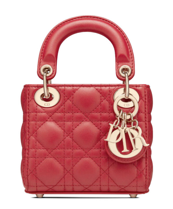 Christian Dior Micro Lady Dior Bag Red