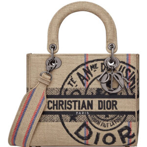 Christian Dior Medium Lady d-Lite Bag Apricot