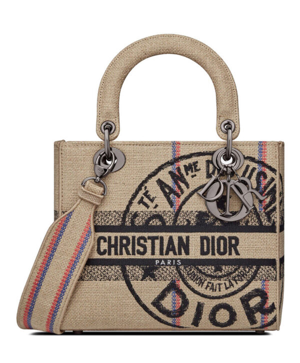 Christian Dior Medium Lady d-Lite Bag Apricot