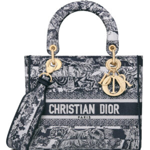 Christian Dior Medium Lady D-Lite Bag Dark Blue