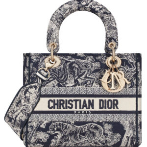 Christian Dior Medium Lady D-Lite Bag Dark Blue