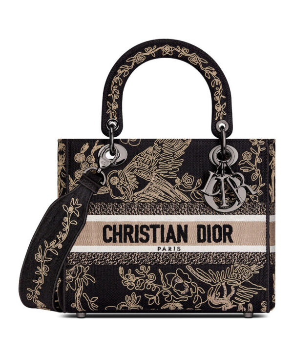 Christian Dior Medium Lady D-Lite Bag Black