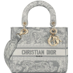 Christian Dior Medium Lady D-Lite Bag Gray