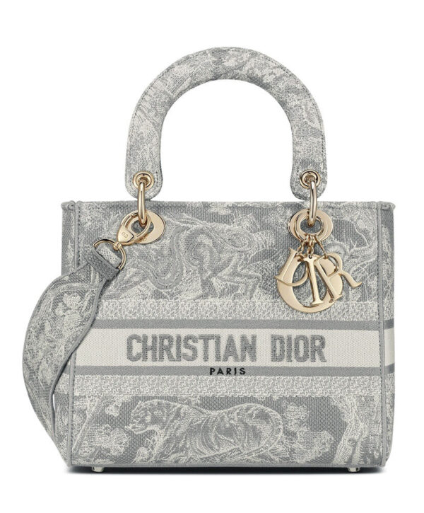 Christian Dior Medium Lady D-Lite Bag Gray