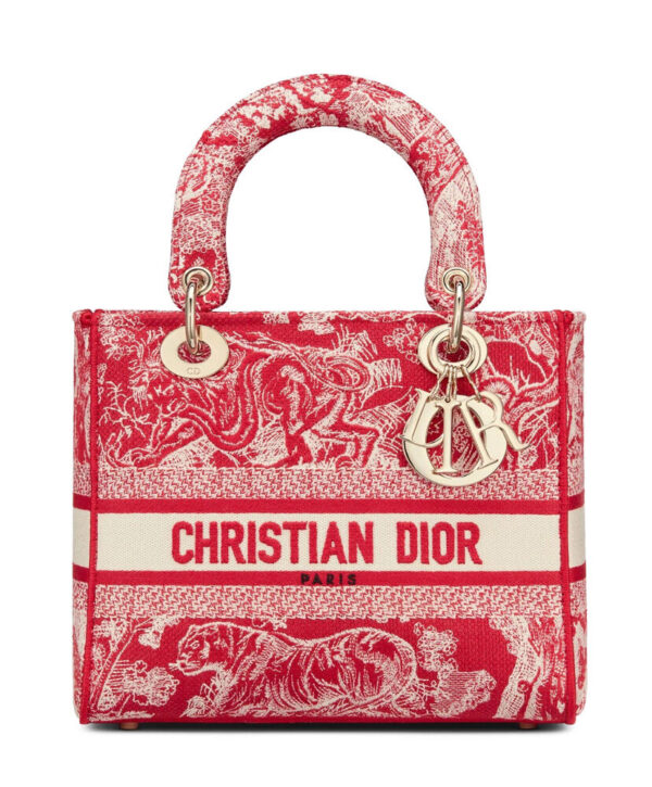 Christian Dior Medium Lady D-Lite Bag Red