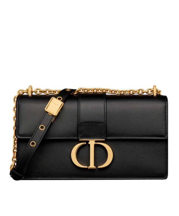 Christian Dior 30 Montaigne East-West Bag With Chain Black