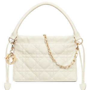 Dior Lady Dior Top Handle Drawstring Mini Bag S0981 Cream