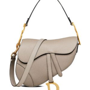 Christian Dior Saddle Bag With Strap Apricot