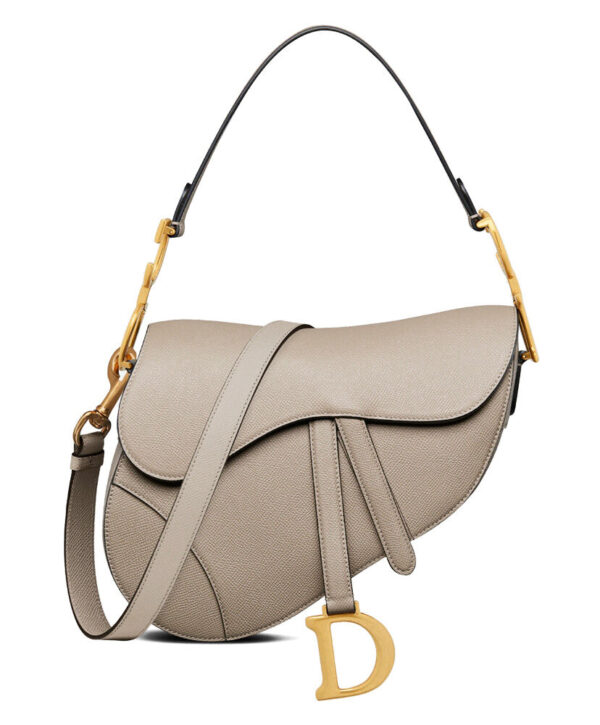 Christian Dior Saddle Bag With Strap Apricot