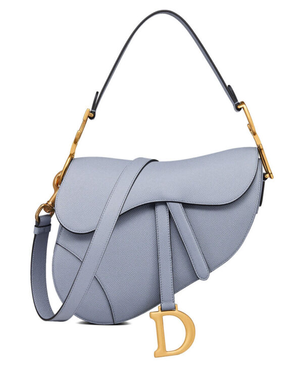 Christian Dior Saddle Bag With Strap Dark Blue