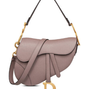 Christian Dior Saddle Bag With Strap Dark Coffee