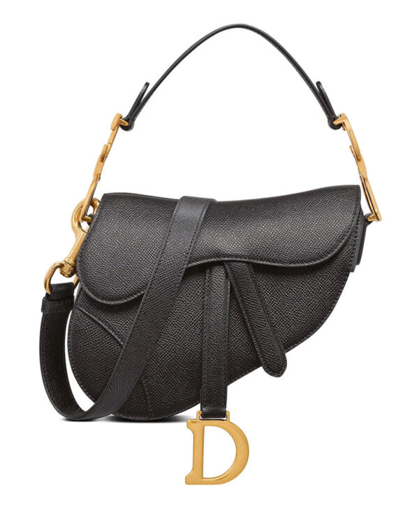 Christian Dior Mini Saddle Bag With Strap Black