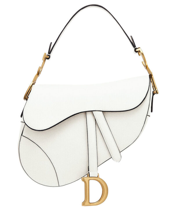 Christian Dior Saddle Calfskin Bag M0446 White