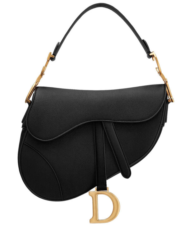 Christian Dior Saddle calfskin bag Black