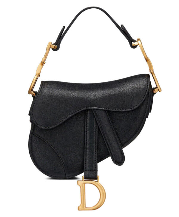 Christian Dior Micro Saddle Bag Black