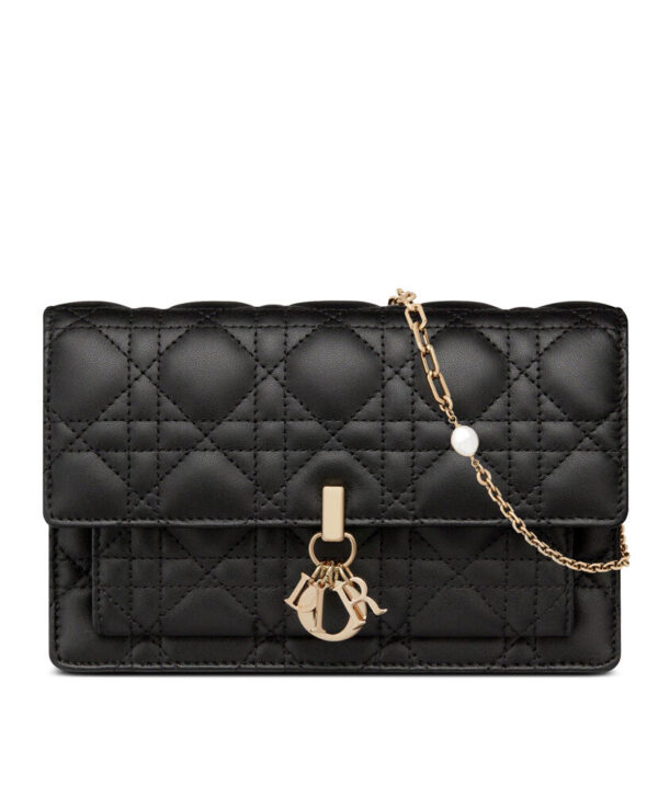 Christian Dior Lady Dior Chain Pouch Black