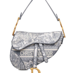 Christian Dior Saddle Bag Gray